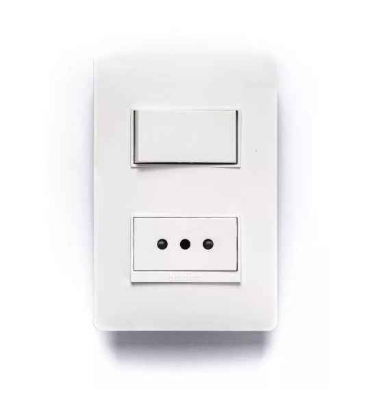 Interruptor 9 12 Enchufe 2pt 10a 250v Blanco Bticino Pu1214 Bticino- Dermocosmetica_belleza_online