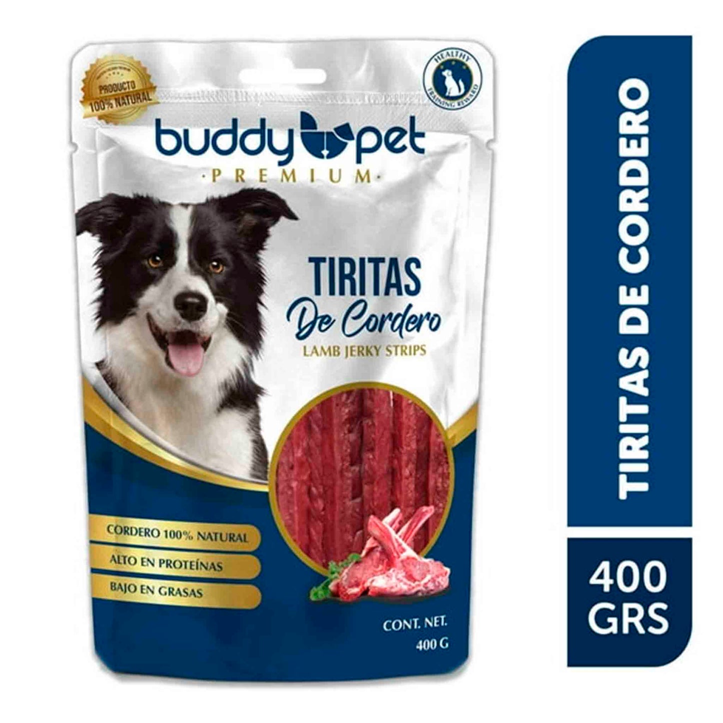 Snack Buddy Pet Tiritas de Cordero 400 g para perro adulto