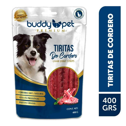 Snack Buddy Pet Tiritas de Cordero 400 g para perro adulto