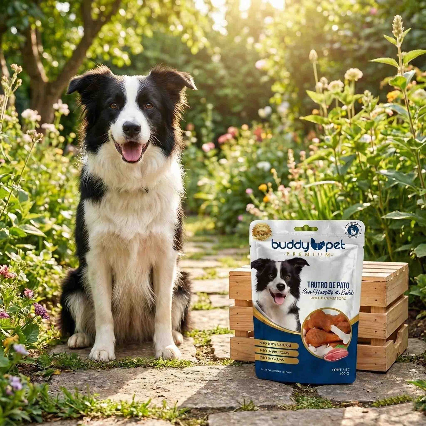 Snack Perro Truto De Pato Con Huesito Buddy Pet 400Gr.