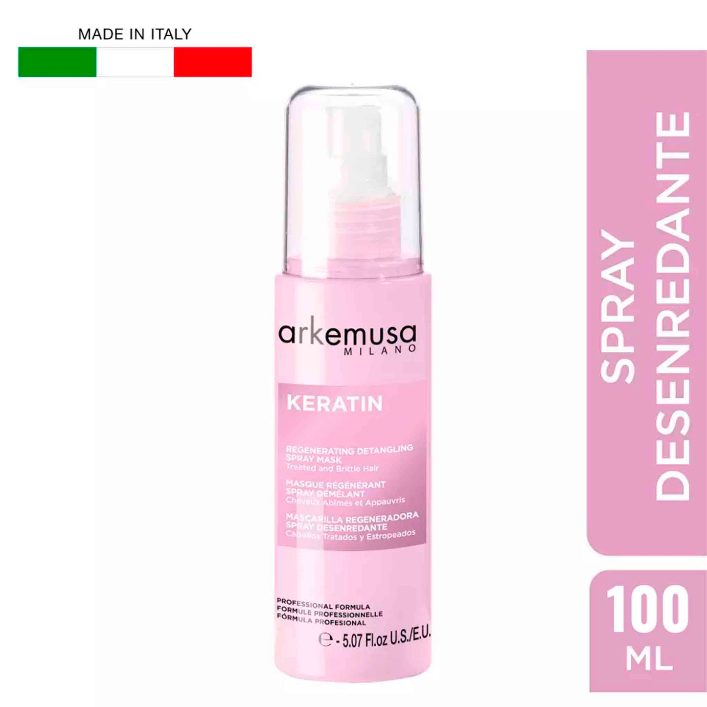 Spray Desenredante Arkemusa Keratin 100 ml | Restaurador Capilar
