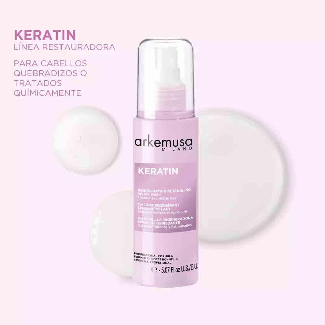 Spray Desenredante Arkemusa Keratin 100 ml | Restaurador Capilar
