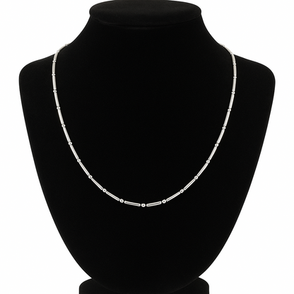 Collar de Plata 925 con Tubitos Cilíndricos – 49 cm, 3,29 g, Tubitos 10 × 4 mm IMAGEN FUTURA- Dermocosmetica_belleza_online