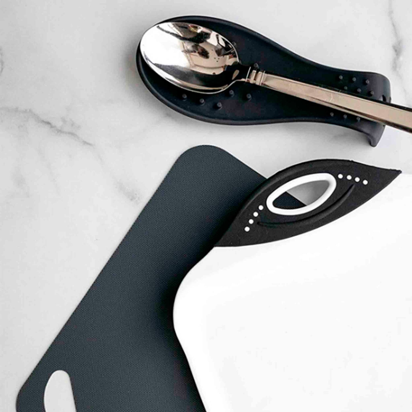 Tabla para Picar Dexas Chop & Scoop White – Corte Fácil y Limpio