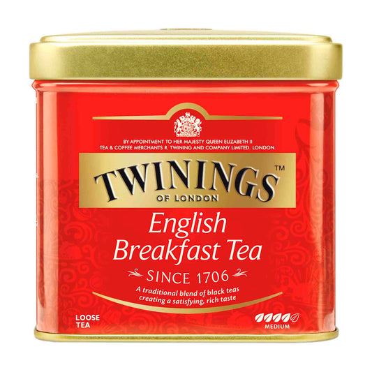 Twinings English Breakfast en Hebras – Lata 100 g