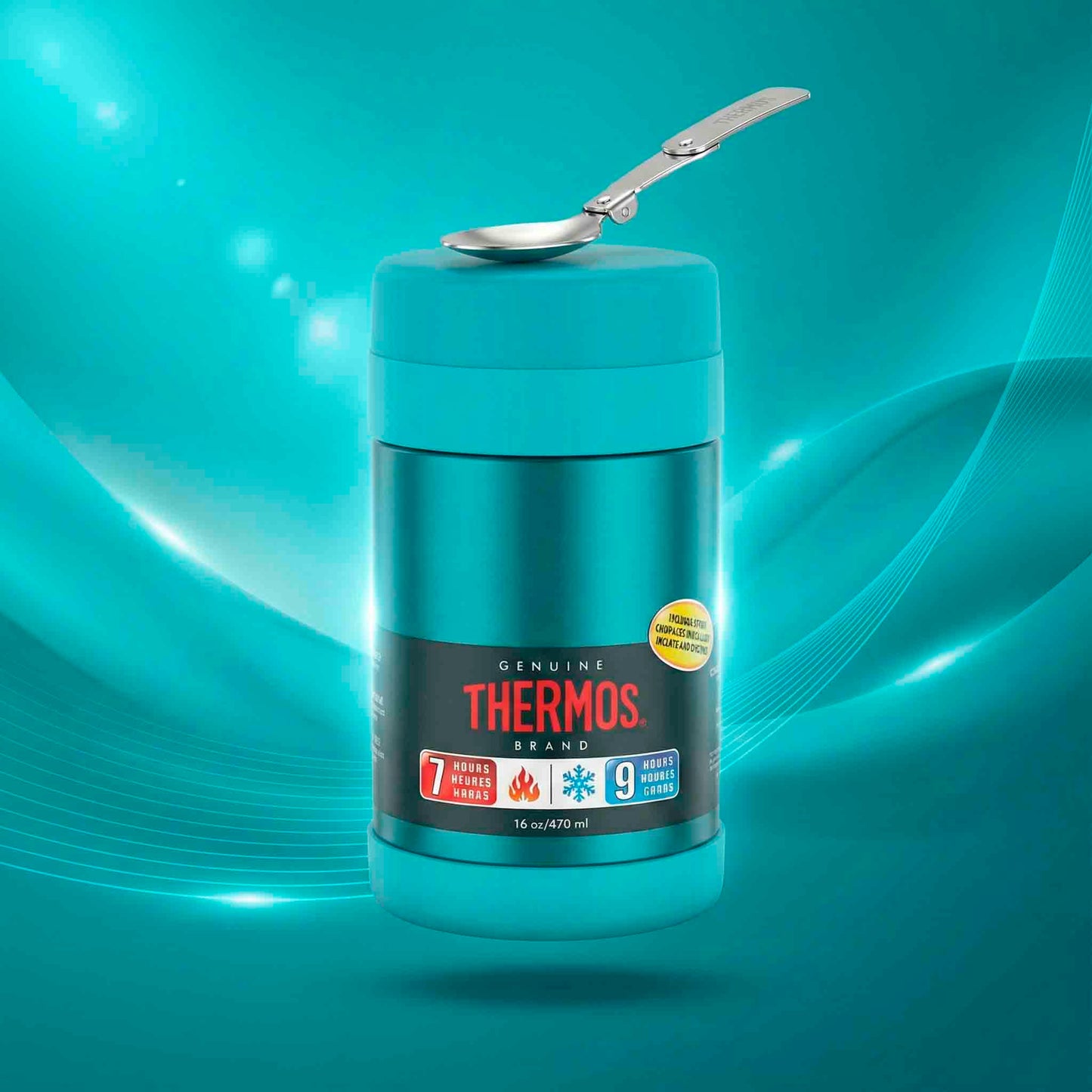 Termo de Comida Thermos 470 ml Turquesa Con Cuchara