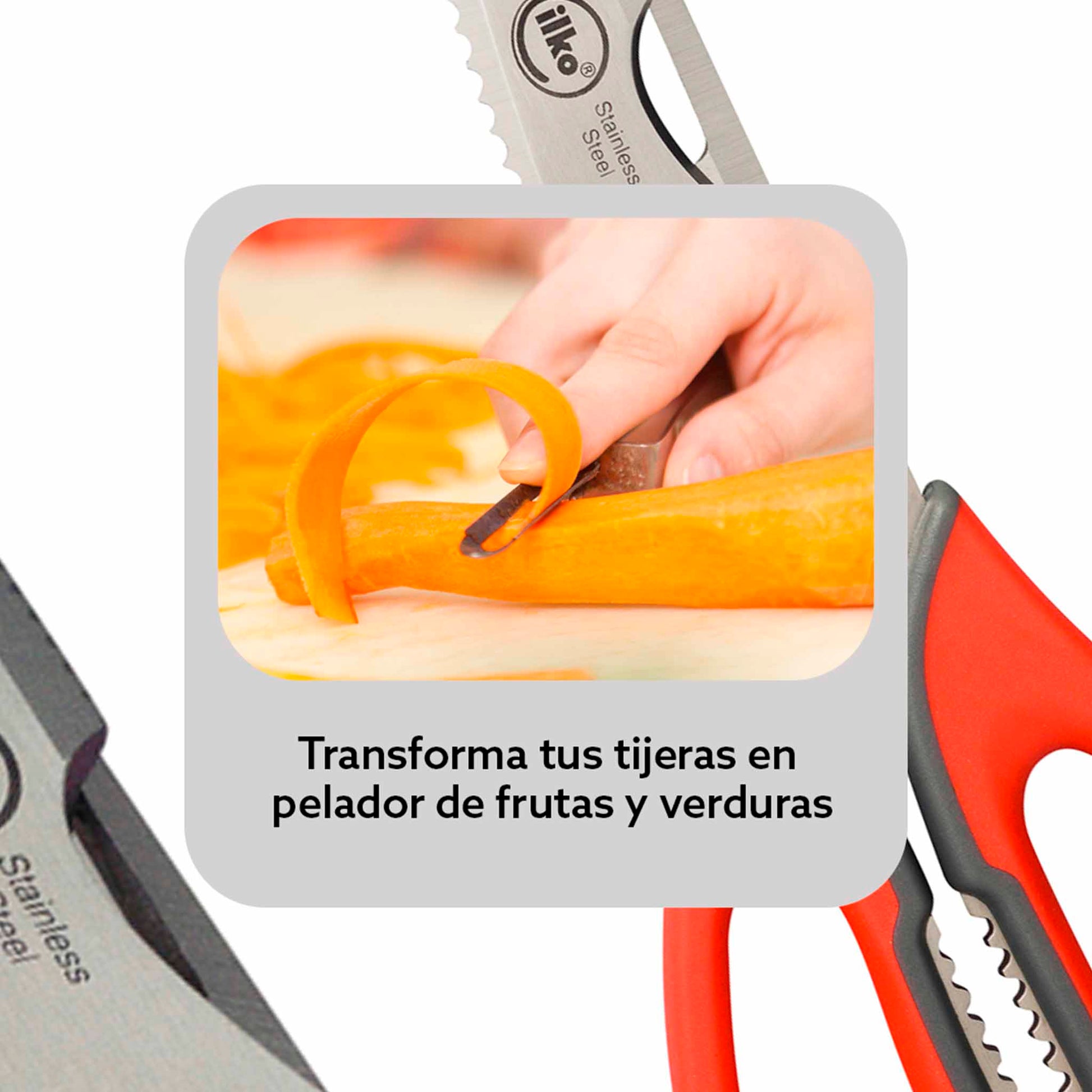 Tijera de Cocina Inoxidable Ilko Multiusos New Line – Corte Preciso y Seguro ILKO- Dermocosmetica_belleza_online