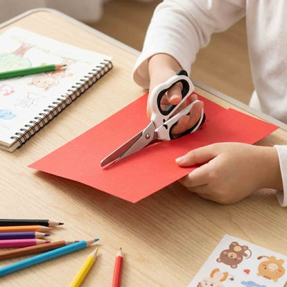 Tijeras Infantiles Panda MINISO 13cm Corte Preciso Punta Redonda