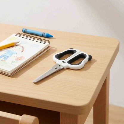 Tijeras Infantiles Panda MINISO 13cm Corte Preciso Punta Redonda