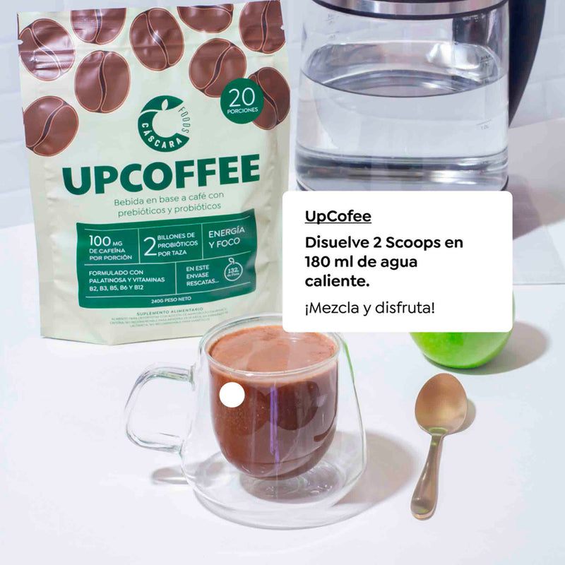 Upcoffee 10 Porciones – Café con Probióticos, Prebióticos y Vitaminas UPCOFFEE- Dermocosmetica_belleza_online