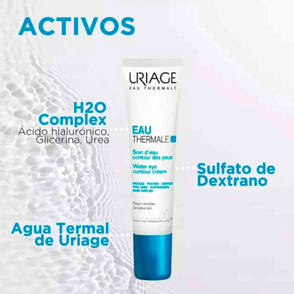Uriage Eau Thermale Contorno de Ojos de Agua 15 ml – Hidratación y Frescura | Día y Noche