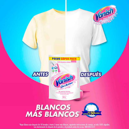 Quitamanchas Vanish Polvo Blanco Oxi Action Recarga 850 g