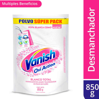 Quitamanchas Vanish Polvo Blanco Oxi Action Recarga 850 g