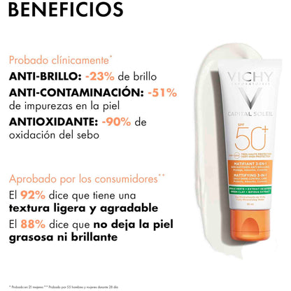 Vichy Capital Soleil 3en1 Matificante FPS50 50 ml