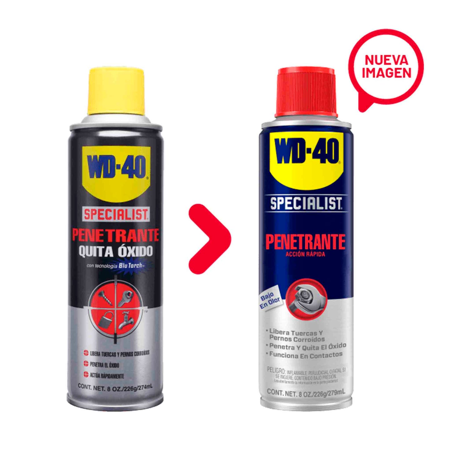 WD-40 Specialist Penetrante Acción Rápida 279 ml – Afloja Piezas Oxidadas