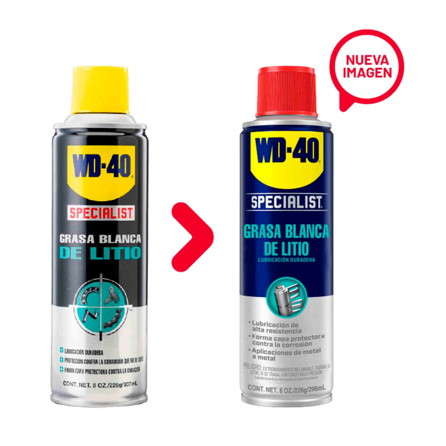 WD-40 Specialist Grasa Blanca de Litio 296 ml – Lubricación Resistente y Duradera WD-40- Dermocosmetica_belleza_online