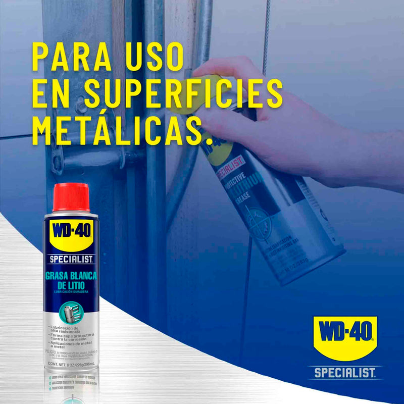 WD-40 Specialist Grasa Blanca de Litio 296 ml – Lubricación Resistente y Duradera WD-40- Dermocosmetica_belleza_online