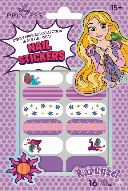 Stickers de Uñas Disney Rapunzel 16 Piezas