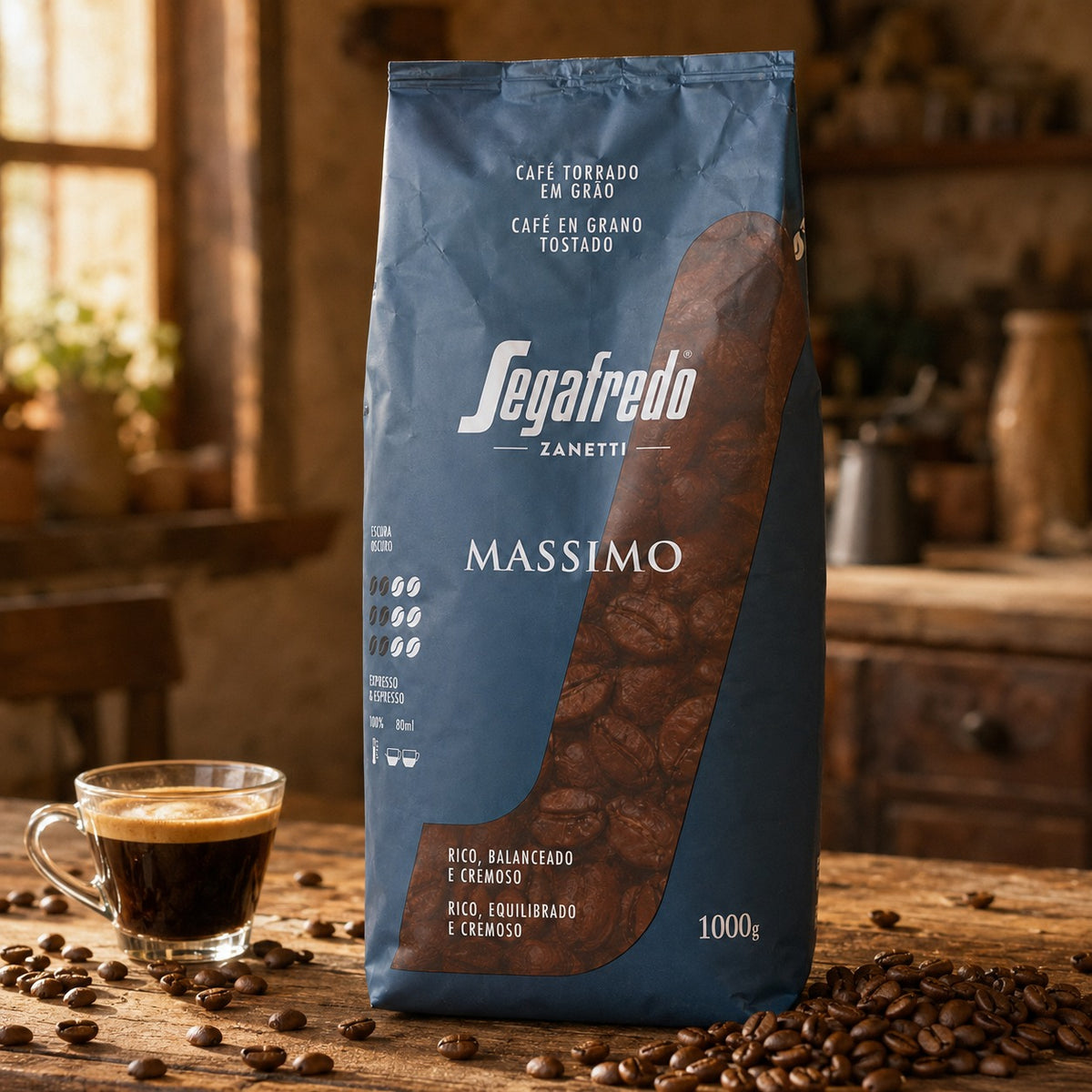 Bolsa de Café Segafredo Massimo 1 kg en grano entero