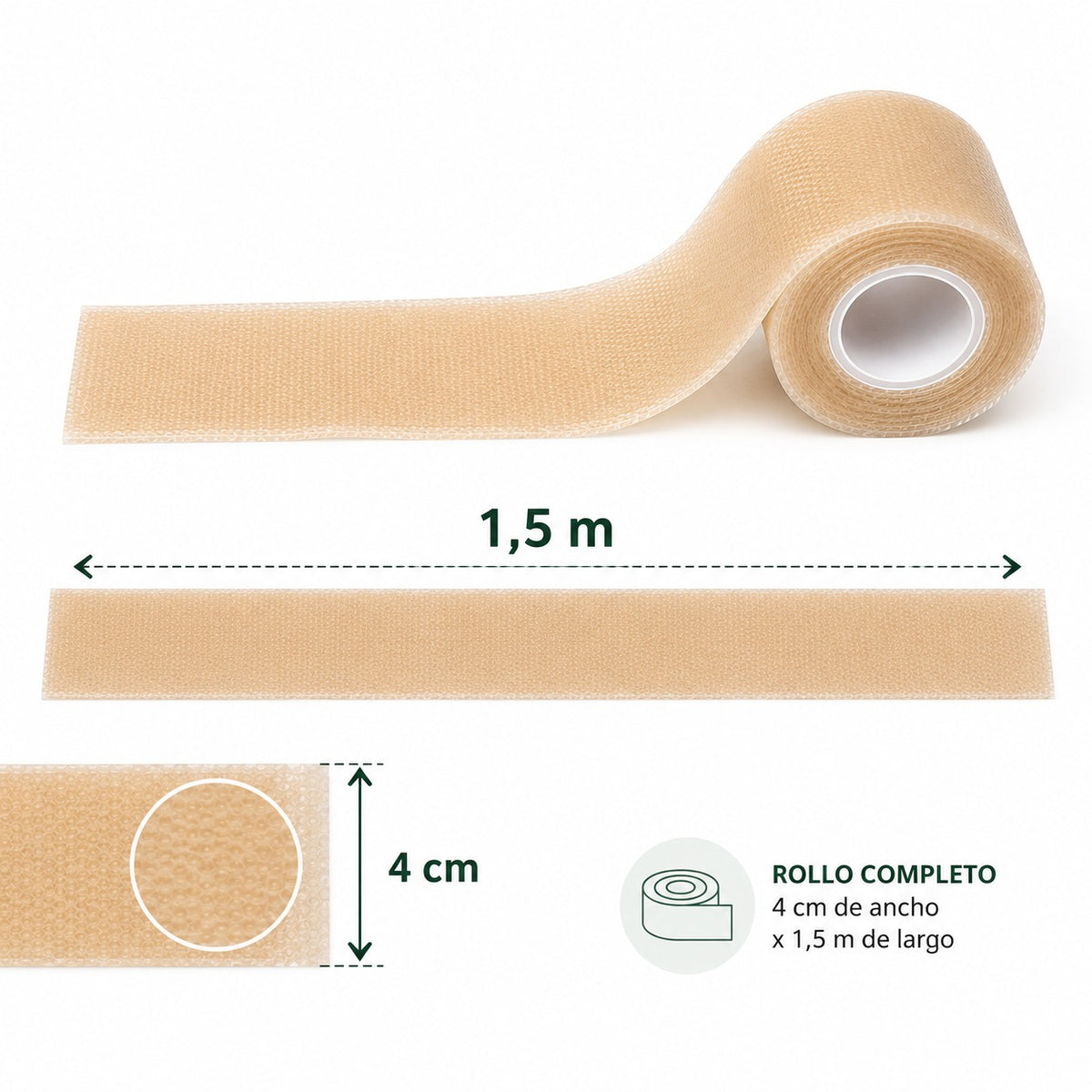 Sillicure Rollo de Silicona para Cicatrices 4 cm x 1,5 m