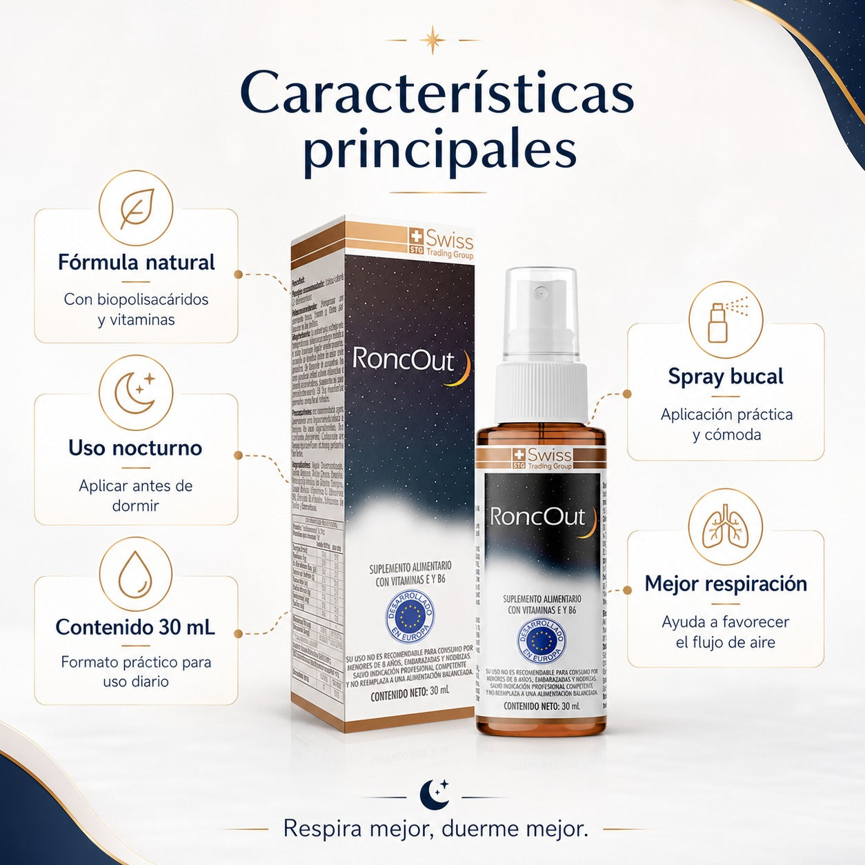 RoncOut Spray Antironquidos 30 ml – Liquidación 39% OFF + Envío Gratis