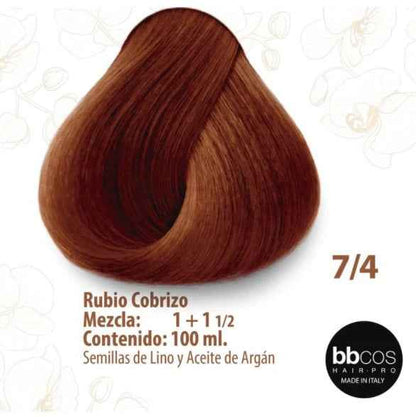 Tintura Innovationevo Con Aceite De Argan Bbcos 100ml Tono 7/4 Bbcos- Dermocosmetica_belleza_online