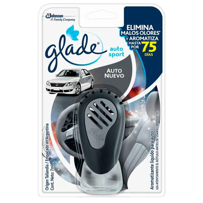 Glade Auto Sport Full 7ml Aroma Auto Nuevo | Estilo y frescura para tu viaje GLADE- Dermocosmetica_belleza_online