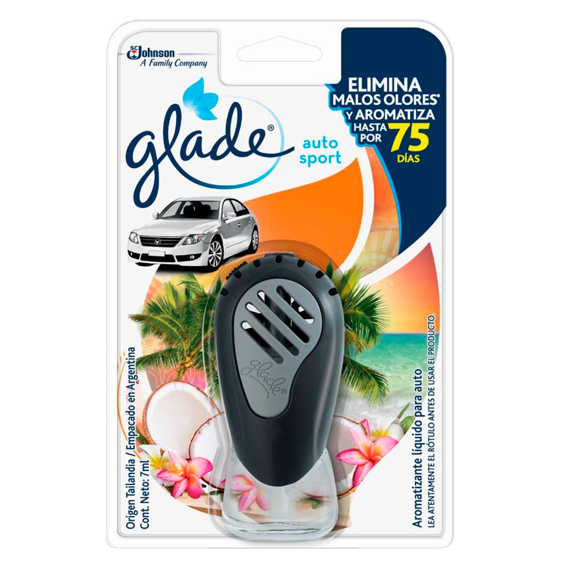 Glade Brisa Tropical Aromatizante de Auto – Aparato y Repuesto GLADE- Dermocosmetica_belleza_online