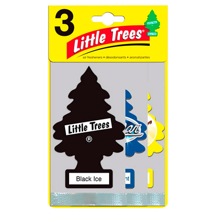 Aromatizante Little Trees Tripack – Black Ice, New Car y Vanilla LITTLE TREES- Dermocosmetica_belleza_online
