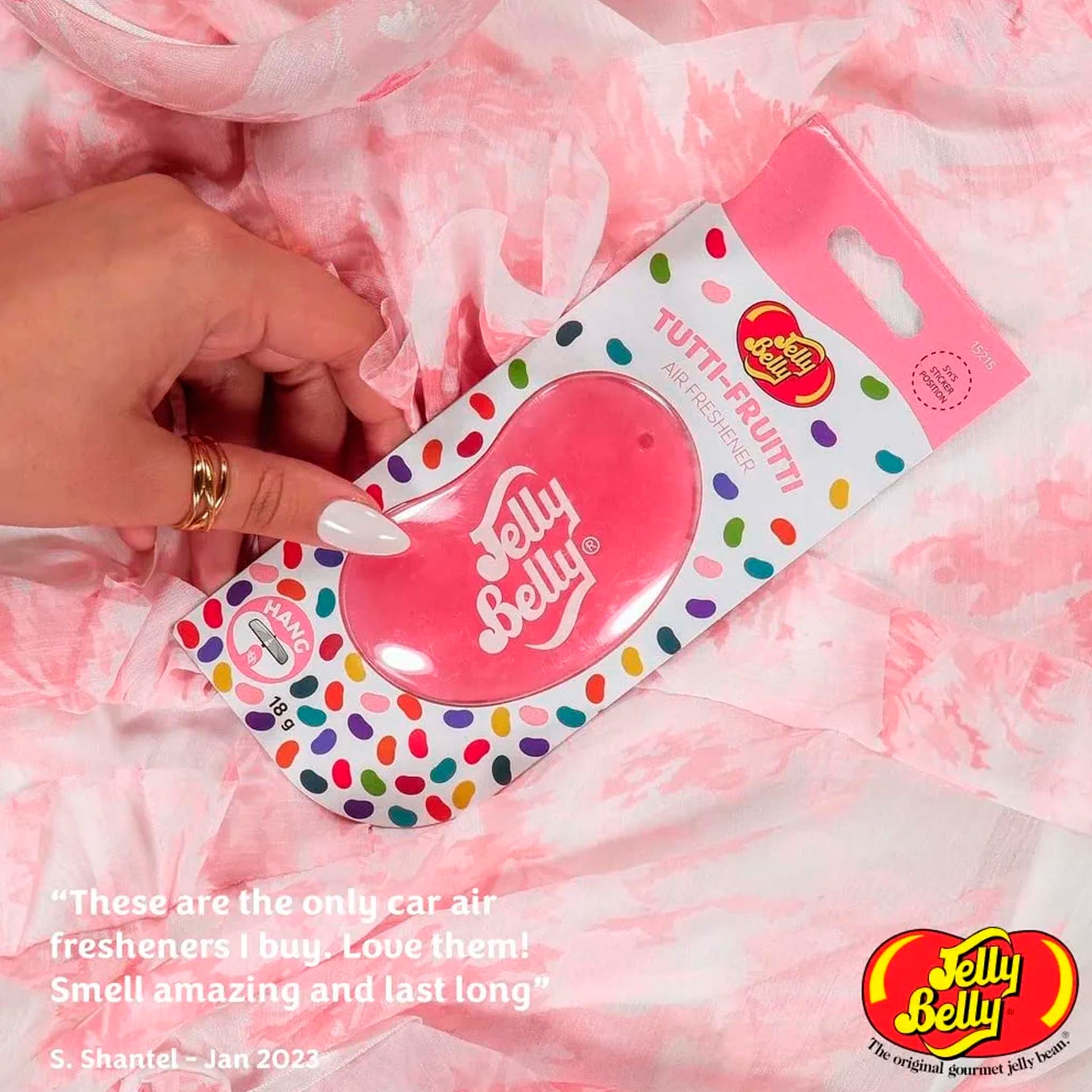 Aromatizante para Auto Jelly Belly Tutti-Frutti 3D – Fragancia Dulce con Diseño Divertido JELLY BELLY- Dermocosmetica_belleza_online