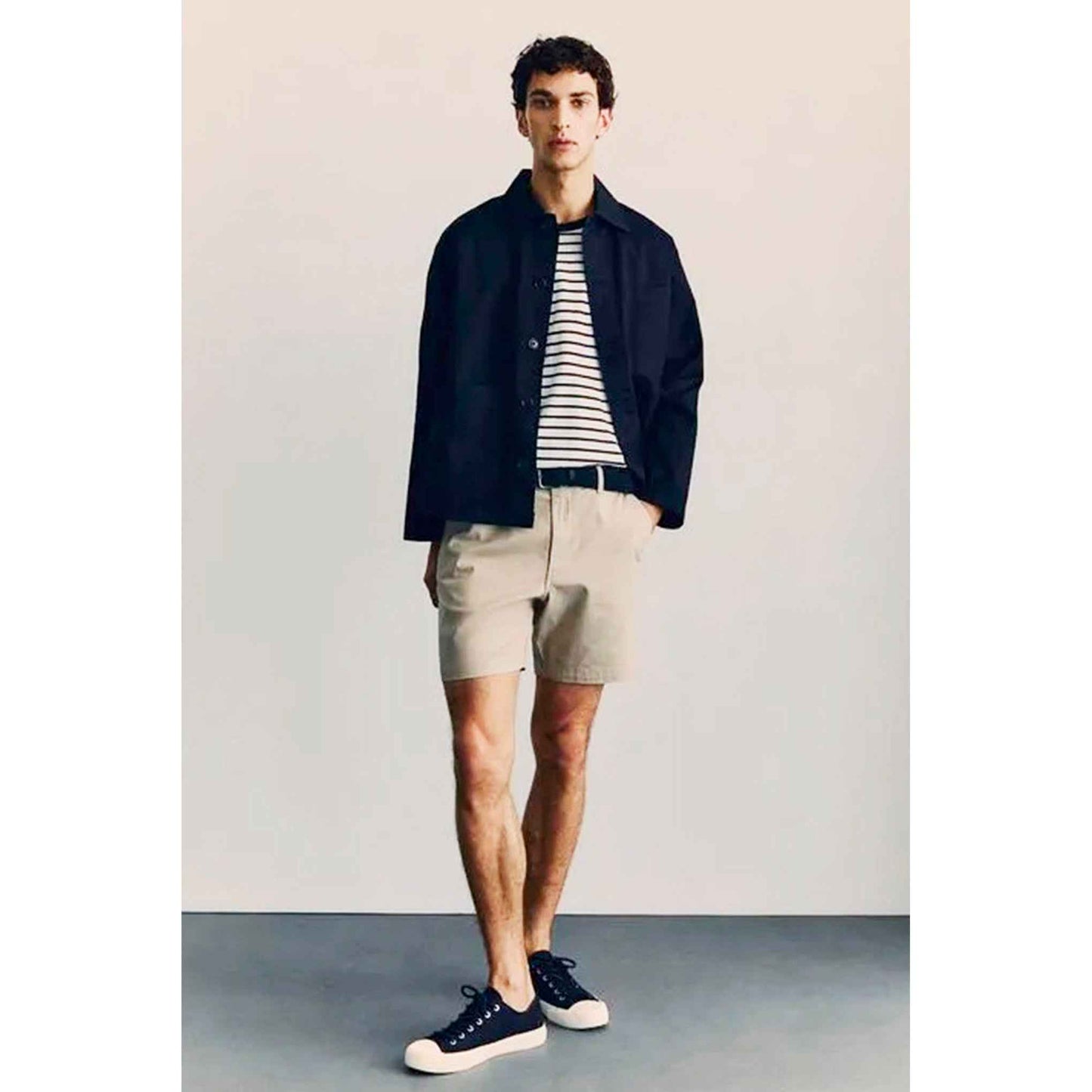 Bermudas Sarga De Algodón Suave H&M Man H&M- Dermocosmetica_belleza_online