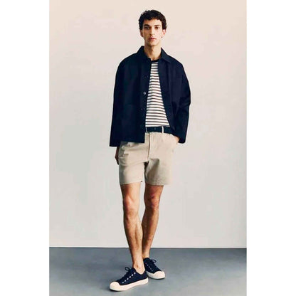 Bermudas Sarga De Algodón Suave H&M Man H&M- Dermocosmetica_belleza_online