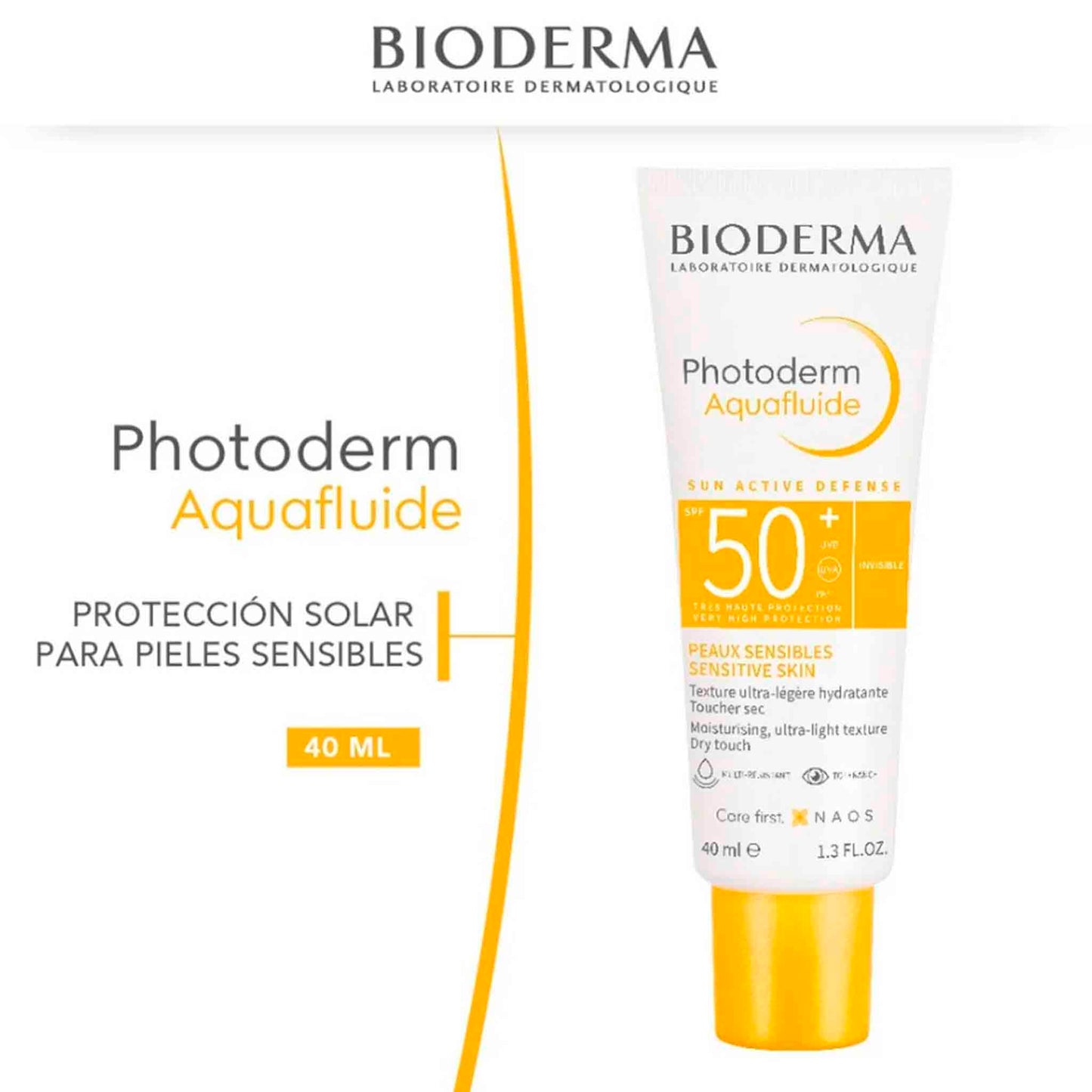 Bioderma Photoderm Aquafluid SPF 50+ 40 ml – Fluido Solar Invisible