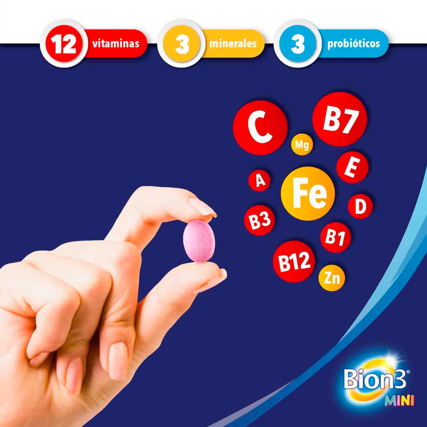 Bion 3 Mini 60 Comprimidos Masticables – Refuerza defensas con rico sabor a frambuesa bion3- Dermocosmetica_belleza_online