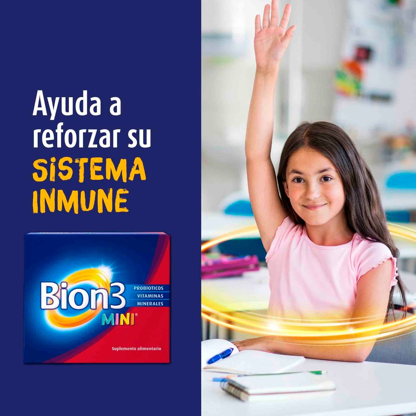 Bion 3 Mini 60 Comprimidos Masticables – Refuerza defensas con rico sabor a frambuesa bion3- Dermocosmetica_belleza_online