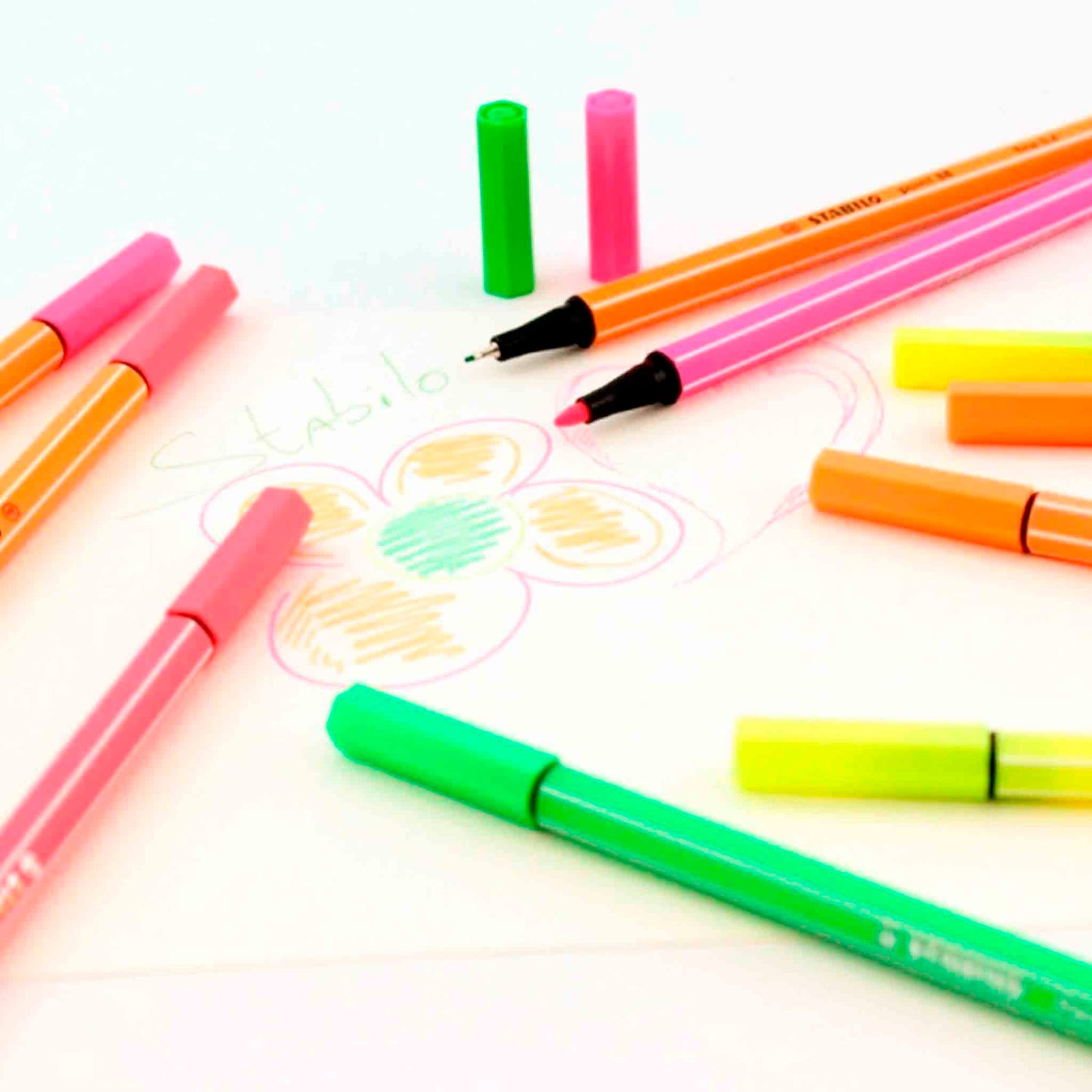 Boligrafos Stabilo Fineliner Premium Point 88 + Pen 68 Neón 10 Unidades