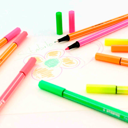 Boligrafos Stabilo Fineliner Premium Point 88 + Pen 68 Neón 10 Unidades