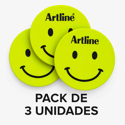 Borrador Magnético Artline Smiley Face - Pack De 3 Unidades