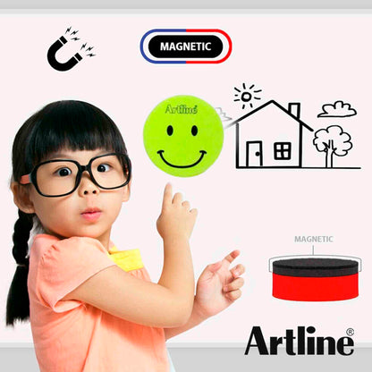 Borrador Magnético Artline Smiley Face - Pack De 3 Unidades