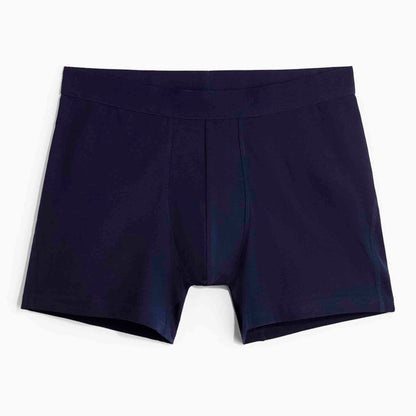 Pack 3 Boxers H & M Mid Trunks Hombre Pretina Lycra Azul Oscuro