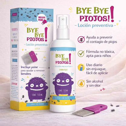 Bye Bye Piojos Loción Preventiva 120ml – Protección diaria