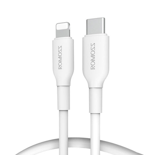 Cable Romoss USB-C a Lightning 27W Carga Rápida – 1 Metro, Material TPE