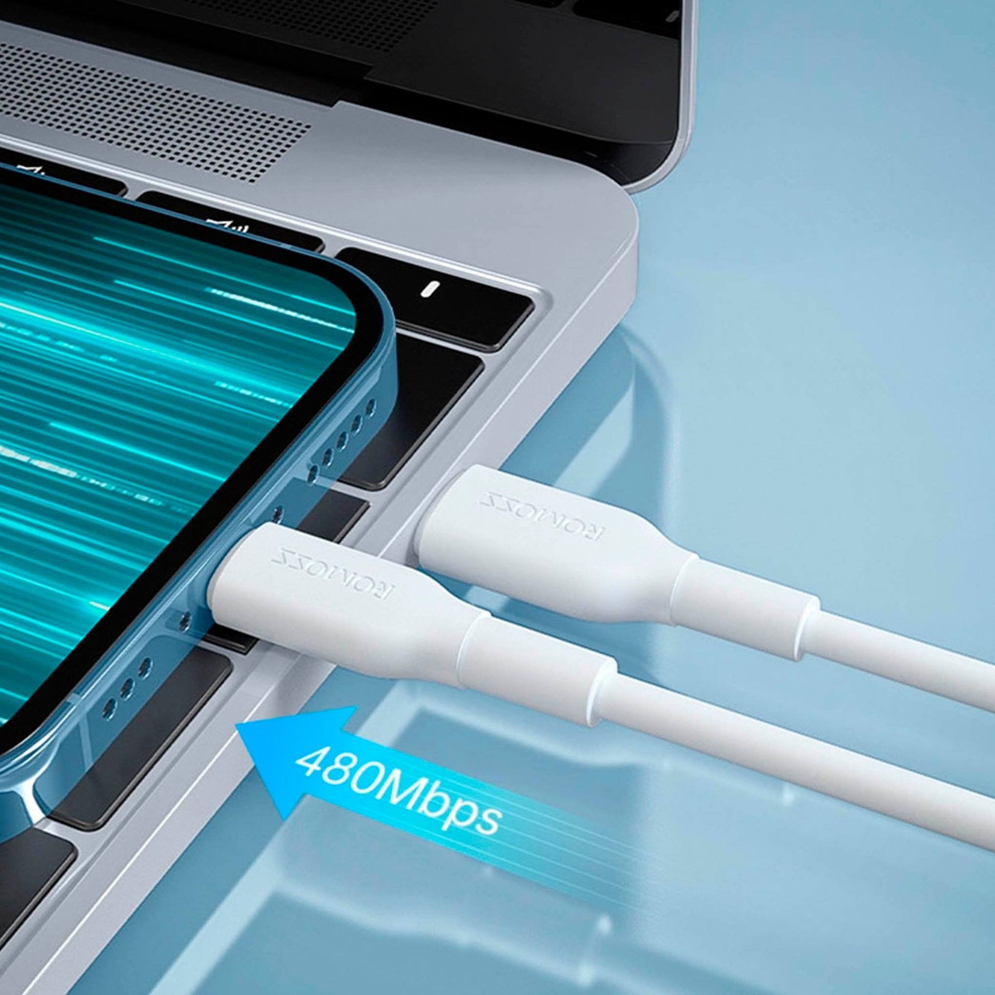 Cable Romoss USB-C a Lightning 27W Carga Rápida – 1 Metro, Material TPE ROMOSS- Dermocosmetica_belleza_online