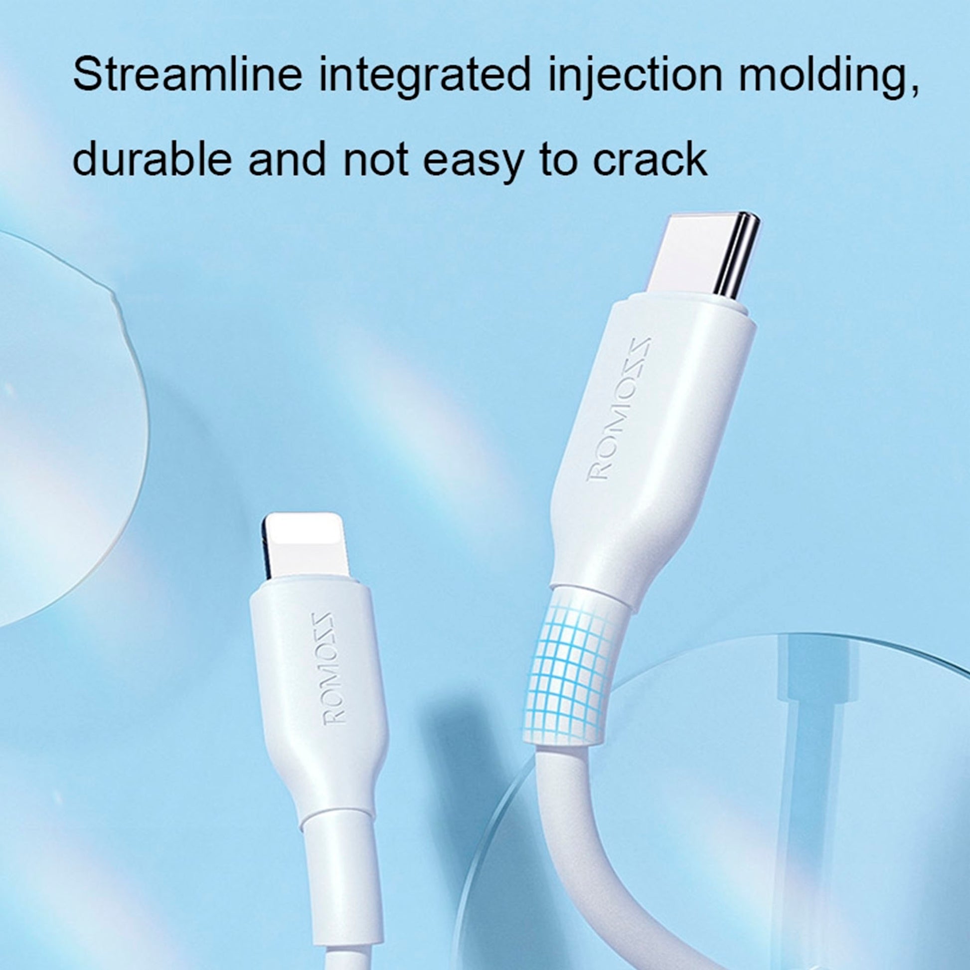 Cable Romoss USB-C a Lightning 27W Carga Rápida – 1 Metro, Material TPE ROMOSS- Dermocosmetica_belleza_online