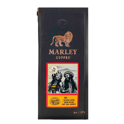 Café molido Marley Coffee Roots Rock 100% arábica, tostado ligero, 227 g