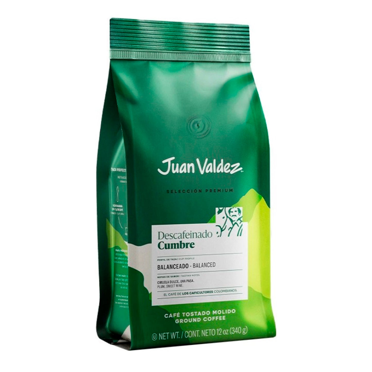 Café Juan Valdez Premium Cumbre Descafeinado 340 g – 100% Colombiano JUAN VALDEZ- Dermocosmetica_belleza_online