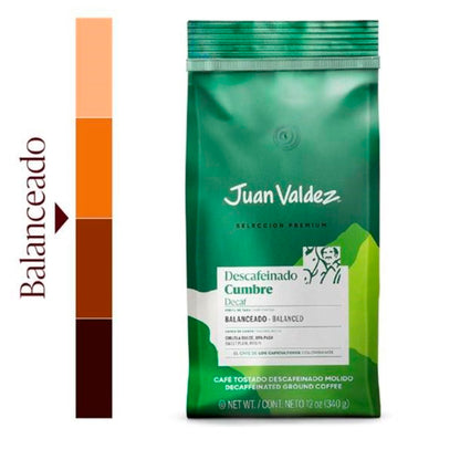 Café Juan Valdez Premium Cumbre Descafeinado 340 g – 100% Colombiano JUAN VALDEZ- Dermocosmetica_belleza_online