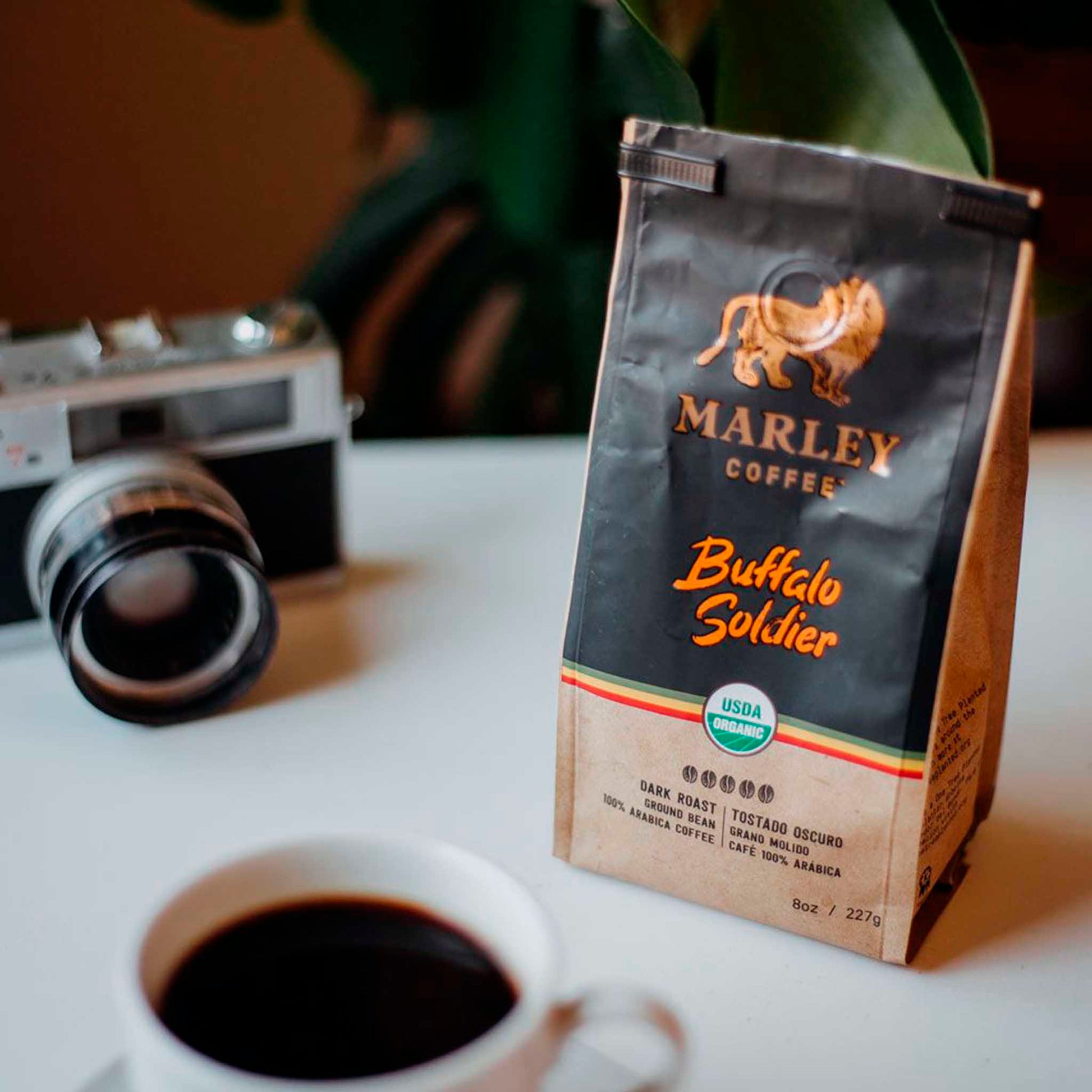 Café Marley Coffee Buffalo Soldier 227 g – Grano molido intenso, tueste profundo Marley Coffe- Dermocosmetica_belleza_online