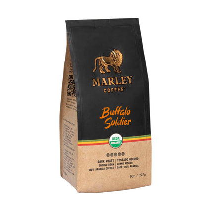 Café Marley Coffee Buffalo Soldier 227 g – Grano molido intenso, tueste profundo Marley Coffe- Dermocosmetica_belleza_online