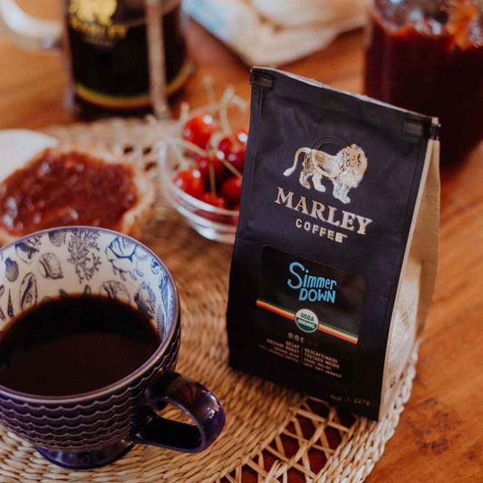 Café Marley Coffee Simmer Down 227g – Grano Molido Descafeinado Arábica Premium MARLEY- Dermocosmetica_belleza_online